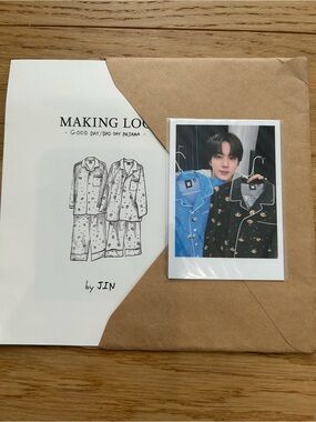 BTS JIN Good Day Bad Day Pajama making log